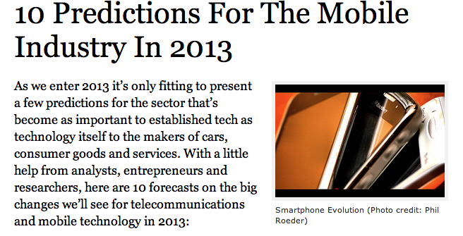 2013 predictions for mobile